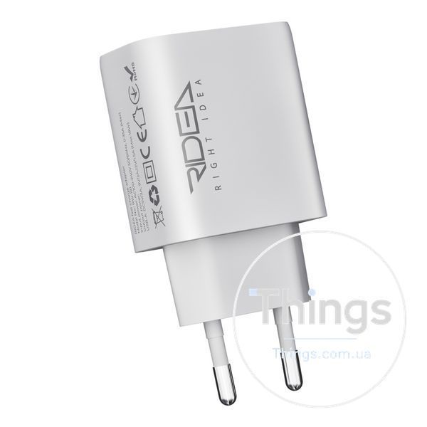 Мережевий Зарядний Пристрій Ridea RW-18120 Rapid 1USB QC 18W Од1-00046157 фото