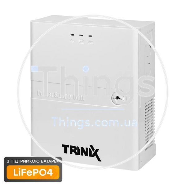 Комплект резервного живлення Trinix: джерело безперебійного живлення PSU-1203LED(P) LiFePO4 і акумуляторна батарея LFP 12V8Ah LiFePO4 K3-41-00056-44-00094 фото
