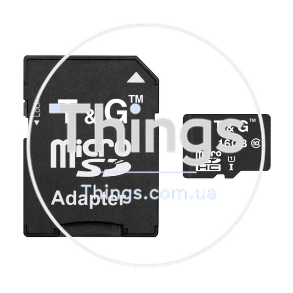 Карта Пам'яті T&G MicroSDHC 16gb UHS-1 10 Class & Adapter Од1-00038195 фото