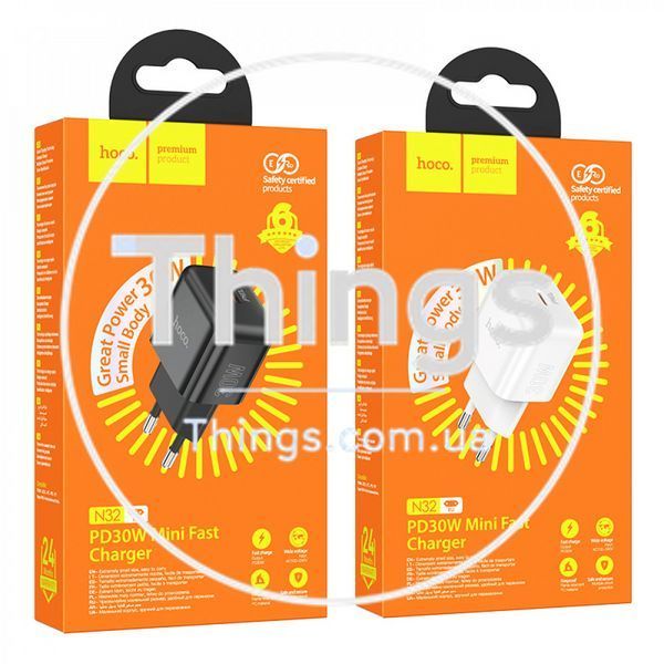 Home Charger 30W PD Hoco N32 Glory &mdash; white К2-000077495 фото
