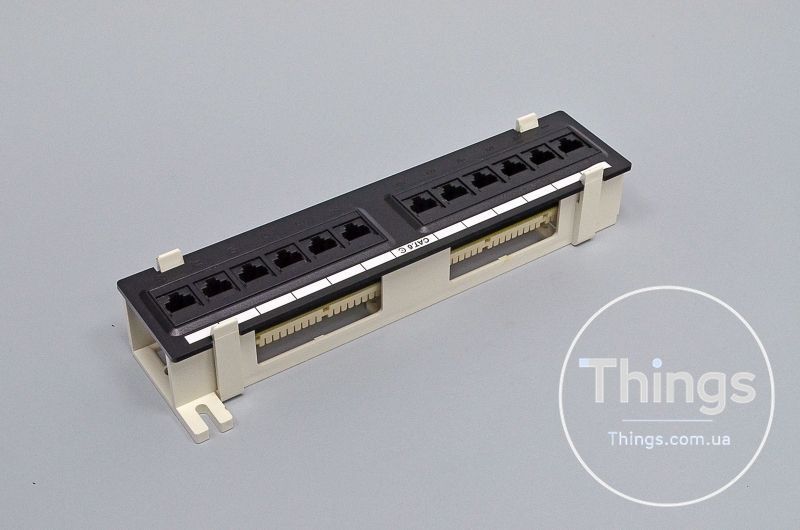 Патч-панель настінна 12xRJ-45 UTP, кат. 6, dual type CM-1372 фото