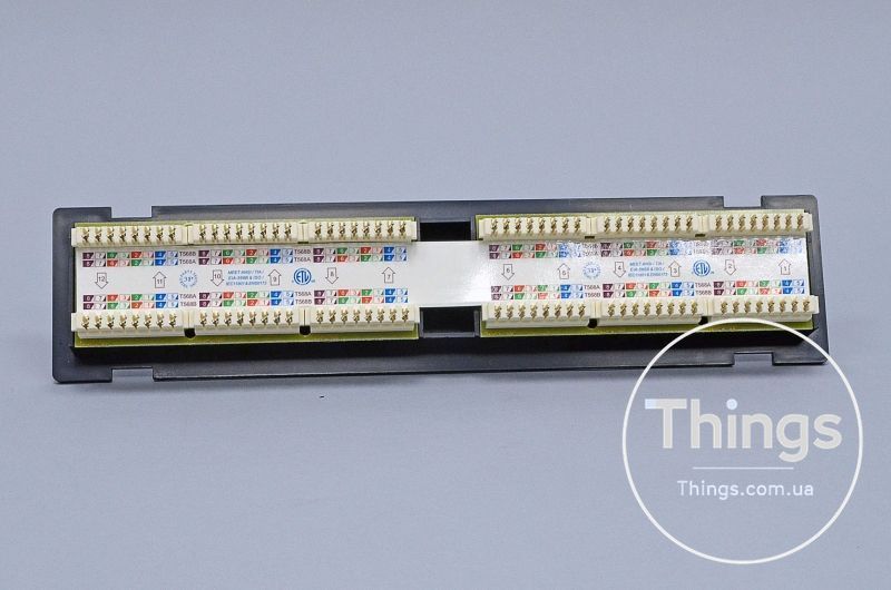 Патч-панель настінна 12xRJ-45 UTP, кат. 6, dual type CM-1372 фото