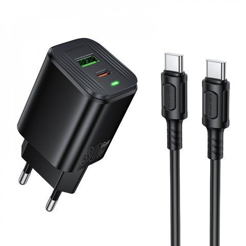 Home Charger | 30W | PD | QC3.0 | C to C Cable (1m) &mdash; Borofone BAS85A K2-000083443 фото