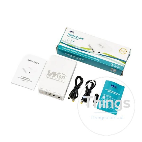 Джерело безперебійного живлення Mini UPS WGP UPS103C 16000mAh 5V/12V/12V, Li-ion 4*4Ah, для роутера та оптичного терміналу K3-42-00248 фото