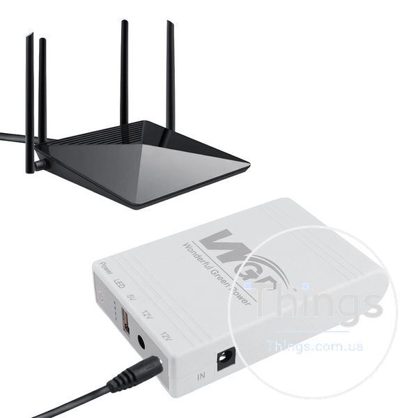 Джерело безперебійного живлення Mini UPS WGP UPS103C 16000mAh 5V/12V/12V, Li-ion 4*4Ah, для роутера та оптичного терміналу K3-42-00248 фото