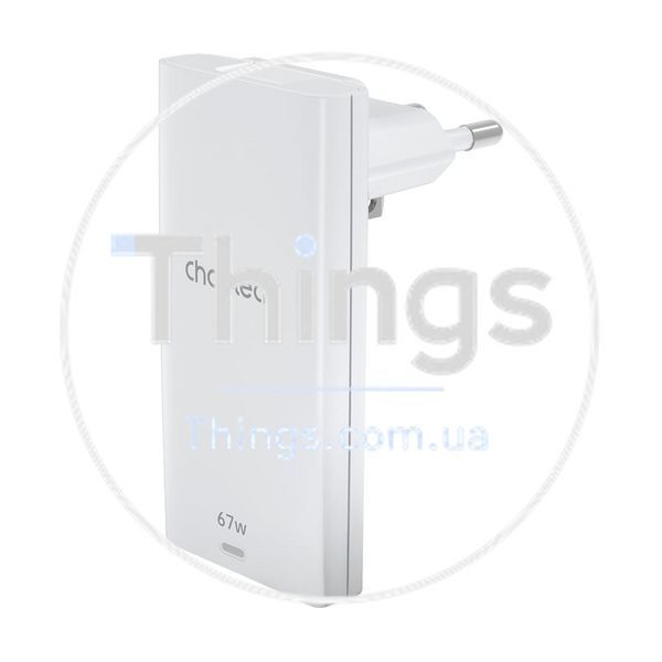 Мережевий зарядний пристрій Choetech PD6011 Ultra thin PD67W GAN A+C White K3-43-00155 фото