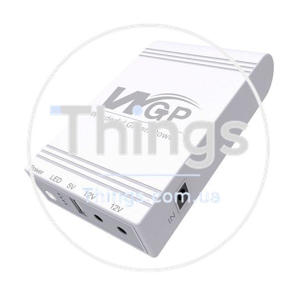 Джерело безперебійного живлення Mini UPS WGP UPS103C 16000mAh 5V/12V/12V, Li-ion 4*4Ah, для роутера та оптичного терміналу K3-42-00248 фото