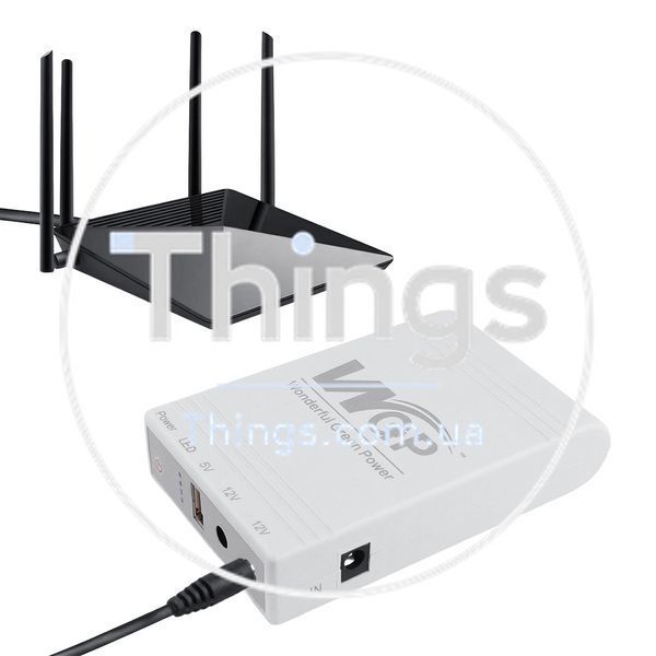 Джерело безперебійного живлення Mini UPS WGP UPS103C 16000mAh 5V/12V/12V, Li-ion 4*4Ah, для роутера та оптичного терміналу K3-42-00248 фото
