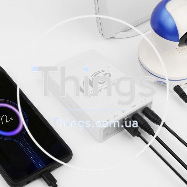 Джерело безперебійного живлення Mini UPS WGP UPS103C 16000mAh 5V/12V/12V, Li-ion 4*4Ah, для роутера та оптичного терміналу K3-42-00248 фото