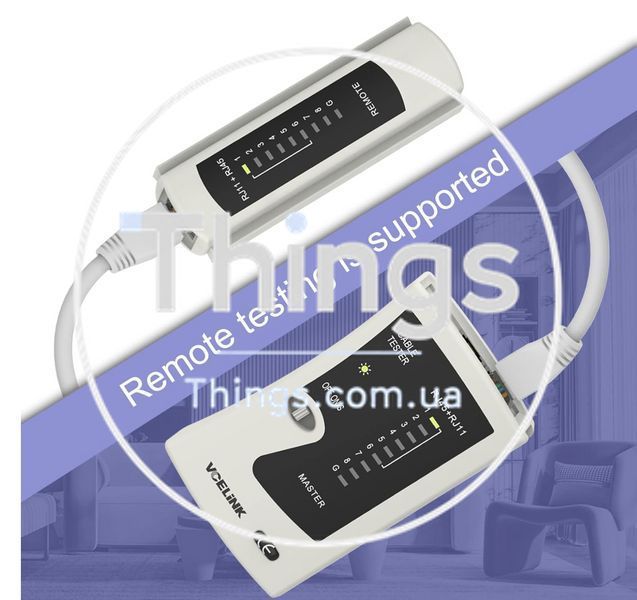 Кабельный тестер VCELINK GJ468 RJ-45 + RJ-11 K1-000279 фото