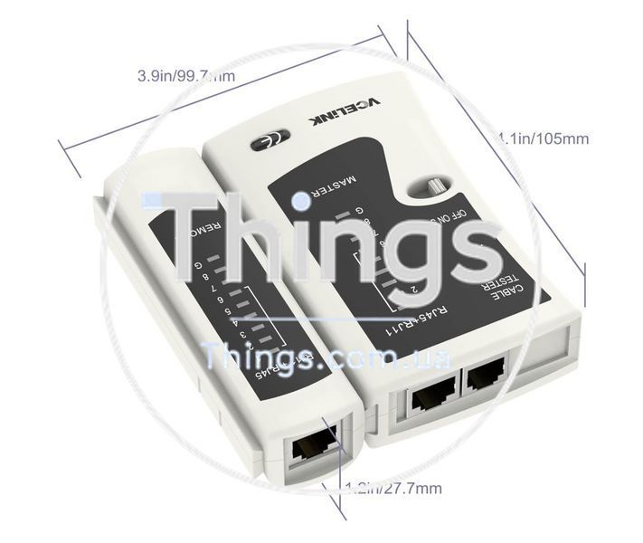 Кабельный тестер VCELINK GJ468 RJ-45 + RJ-11 K1-000279 фото