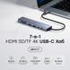 USB-C хаб 7-в-1 Cudy UH407 HDMI 4K@60Hz, 2 USB-A, 2 USB-C, SD-card, TF-card K3-73-00672 фото 3