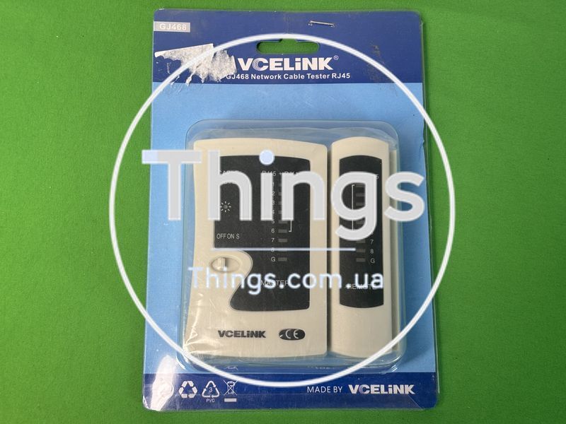 Кабельный тестер VCELINK GJ468 RJ-45 + RJ-11 K1-000279 фото
