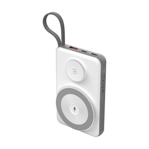 Повербанк 10000mAh Choetech B695 White QC3.0 PD3.0 бездротова зарядка смартфонів та Apple Watch K3-43-00143 фото
