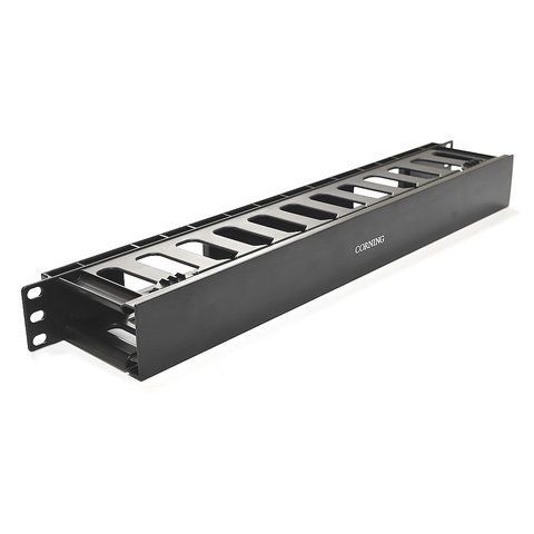 Органайзер патчкордов с крышкой 19", 1U, Everon&reg;, черный, Corning CM-10227 фото