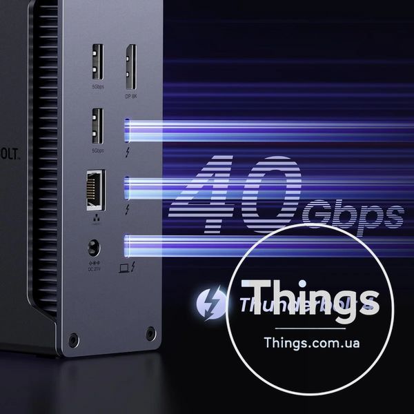 Концентратор Док-станція 13 in 1 UGREEN U710 Thunderbolt 4 док-станція 40 Гбіт/с 4K 8K зарядка 90 Вт для ноутбука MacBook Windows K1-000512 фото