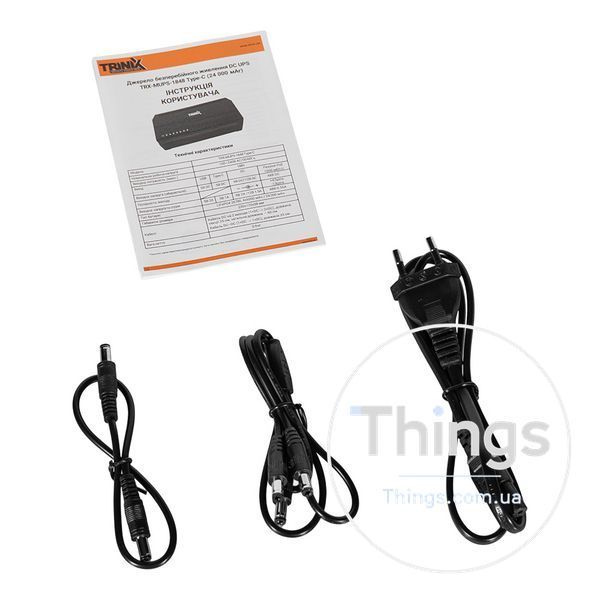 Джерело безперебійного живлення DC UPS Trinix TRX-MUPS-1848 Type-C (24000mAh LiFePo4) 5V/9V/12V/48V/PoE, LiFePo4 4*6Ah, для роутера і медіаконвертера K3-42-00173 фото