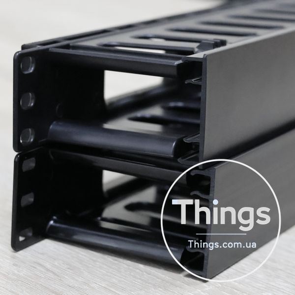 Організатор патчкордів з кришкою 19", 1U, Everon&reg;,чорний, Corning CM-10227 фото