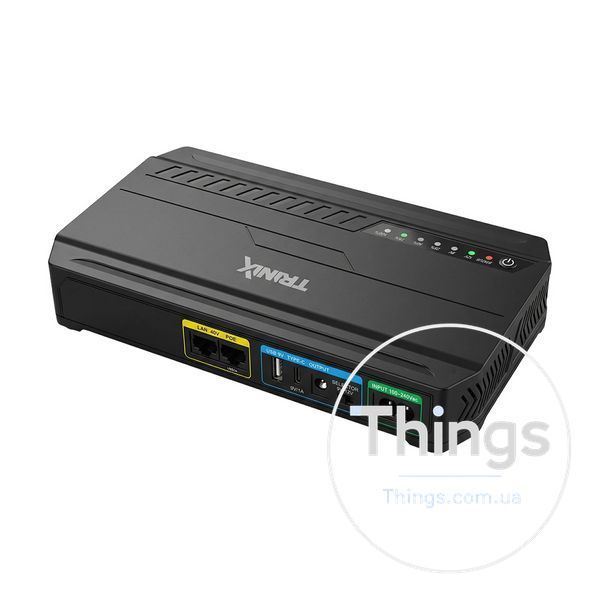 Джерело безперебійного живлення DC UPS Trinix TRX-MUPS-1848 Type-C (24000mAh LiFePo4) 5V/9V/12V/48V/PoE, LiFePo4 4*6Ah, для роутера і медіаконвертера K3-42-00173 фото