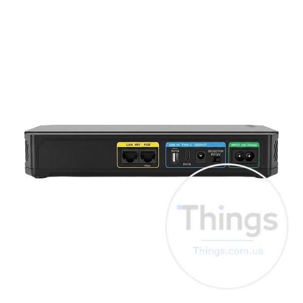 Джерело безперебійного живлення DC UPS Trinix TRX-MUPS-1848 Type-C (24000mAh LiFePo4) 5V/9V/12V/48V/PoE, LiFePo4 4*6Ah, для роутера і медіаконвертера K3-42-00173 фото