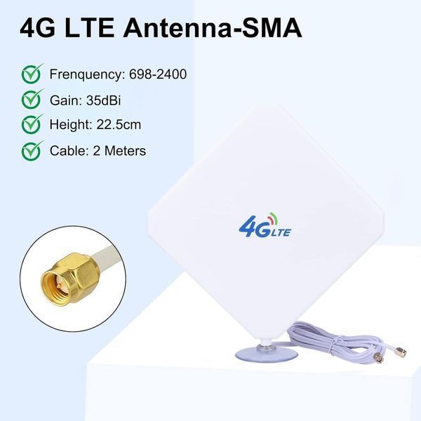 Антенна SMA 4G LTE с двойным Mimo усилением 35 дБи сетевая антенна для мобильных точек доступа маршрутизаторов LTE K1-000690 фото