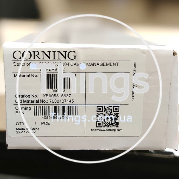 Органайзер патчкордов с крышкой 19", 1U, Everon&reg;, черный, Corning CM-10227 фото