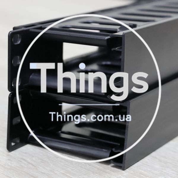 Органайзер патчкордов с крышкой 19", 1U, Everon&reg;, черный, Corning CM-10227 фото