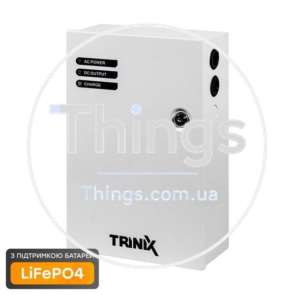 Комплект резервного живлення Trinix: джерело безперебійного живлення PSU-1203LED(M) LiFePO4 і акумуляторна батарея LFP 12V6Ah LiFePO4 K3-41-00057-44-00006 фото