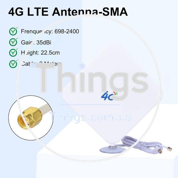 Антенна SMA 4G LTE с двойным Mimo усилением 35 дБи сетевая антенна для мобильных точек доступа маршрутизаторов LTE K1-000690 фото