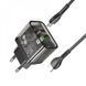 Home Charger 20W 1U 1C PD QC3.0 C to C Cable (1m) Hoco N34 Dazzling &mdash; Transparent Black К2-000077493 фото 5