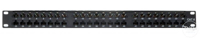 Патч-панель 19" 48xRJ-45 UTP, кат. 6, 1U, dual type, EPNew CM-370 фото