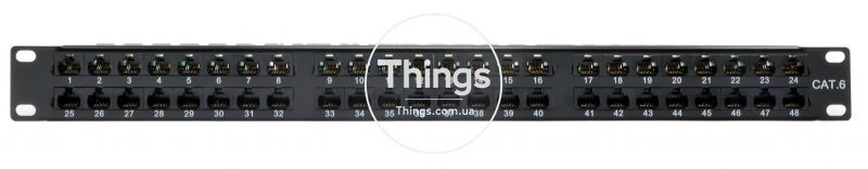 Патч-панель 19" 48xRJ-45 UTP, кат. 6, 1U, dual type, EPNew CM-370 фото