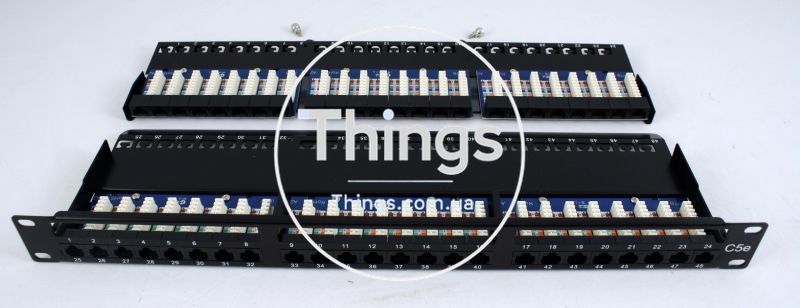 Патч-панель 19" 48xRJ-45 UTP, кат. 6, 1U, dual type, EPNew CM-370 фото