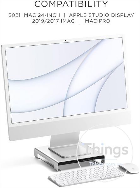 Підставка-хаб, док-станція Satechi Type-C Aluminum Monitor Stand Hub для iMac та Apple Studio Display. Уцінка K1-000755 фото