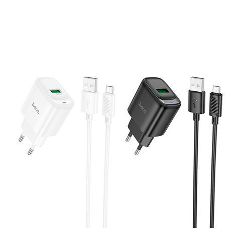 Мережевий Зарядний Пристрій Hoco C140A 1USB QC 18W+USB to Micro Од1-00045693 фото