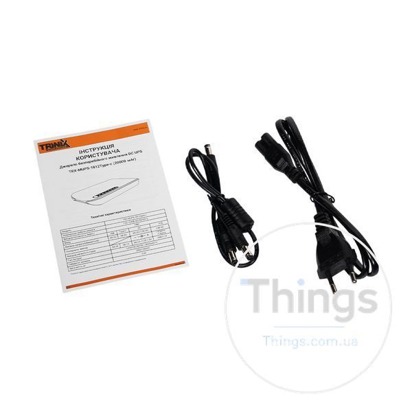 Джерело безперебійного живлення DC UPS Trinix TRX-MUPS-1812 Type-C (20000mAh LiFePo4) 5V/9V/12V/48V/PoE, LiFePo4 4*5Ah, для роутера і медіаконвертера K3-42-00149 фото
