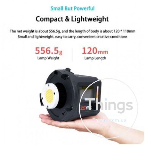 Светодиодный прожектор LED ZCYB CL-80 Bi 80W 97 3200-5600k 12 режимов спецэффектов Лампа+адаптер+батарея*2+зарядное устройство+пульт K2-000079475 фото