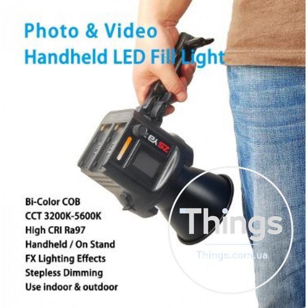 Светодиодный прожектор LED ZCYB CL-80 Bi 80W 97 3200-5600k 12 режимов спецэффектов Лампа+адаптер+батарея*2+зарядное устройство+пульт K2-000079475 фото