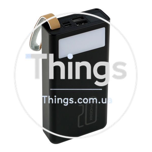 Універсальна Мобільна Батарея Power Bank Ridea RP-D20L Phoenix20 10W digital display + lamp 20000 mAh Од1-00038406 фото