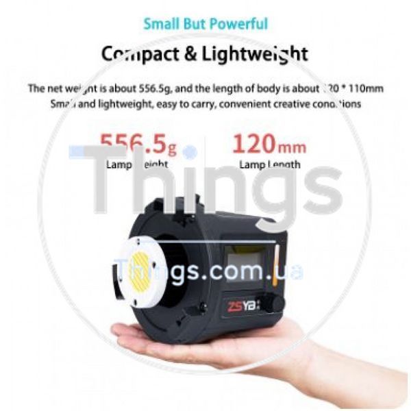 Светодиодный прожектор LED ZCYB CL-80 Bi 80W 97 3200-5600k 12 режимов спецэффектов Лампа+адаптер+батарея*2+зарядное устройство+пульт K2-000079475 фото