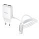 Home Charger | 2.4A | 2U | Lightning Cord (1m) &mdash; Hoco C82A &mdash; White К2-000069749 фото 1