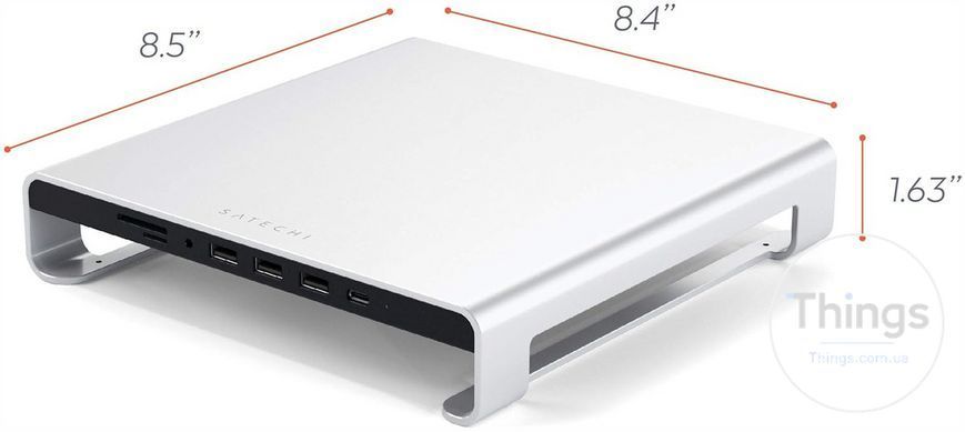 Підставка-хаб, док-станція Satechi Type-C Aluminum Monitor Stand Hub для iMac та Apple Studio Display. Уцінка K1-000755 фото