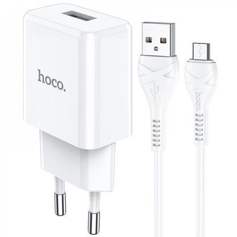 Home Charger 2.1A 1U Micro Cable (1m) Hoco N9 &mdash; White К2-000071402 фото