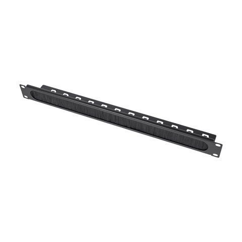 Кабельний організатор Trinix TRX-1U/CM-BH Black з щіткою та кабельними введеннями K3-25-00099 фото