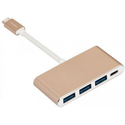 HUB USB C To 4 USB ( 0.1m) Momax (DHC1L) Gold K2-000042069 фото