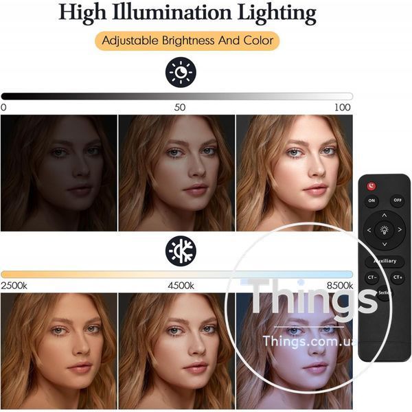 Светодиодный прожектор LED P60S двухцветная, 2500K-8500K, CRI 95, с ручкой, для освещения видеосъемки и влогов К2-000079478 фото
