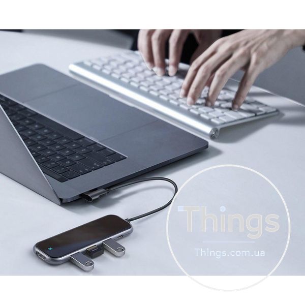 HUB USB C Baseus(CAHUB-EZ0G) Multi-functional HUB (Type-C to 4xUSB3.0+PD) &mdash; CAHUB-EZ0G Gray К2-000072108 фото
