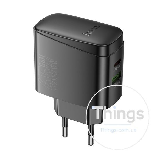 Мережевий Зарядний Пристрій Hoco CS63A 1USB/1USB-C PD65W/QC GAN Од1-00045170 фото