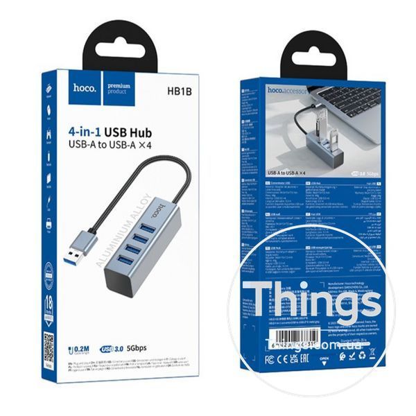 USB HUB Hoco HB1B ; USB To 4 USB K2-000082702 фото