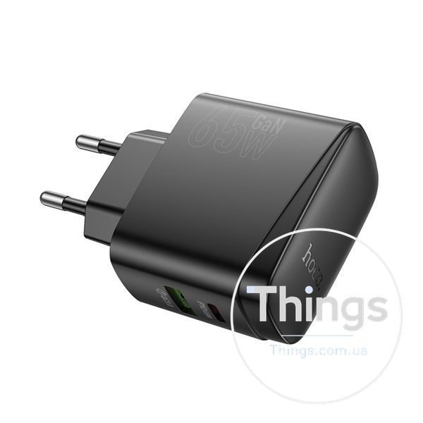 Мережевий Зарядний Пристрій Hoco CS63A 1USB/1USB-C PD65W/QC GAN Од1-00045170 фото
